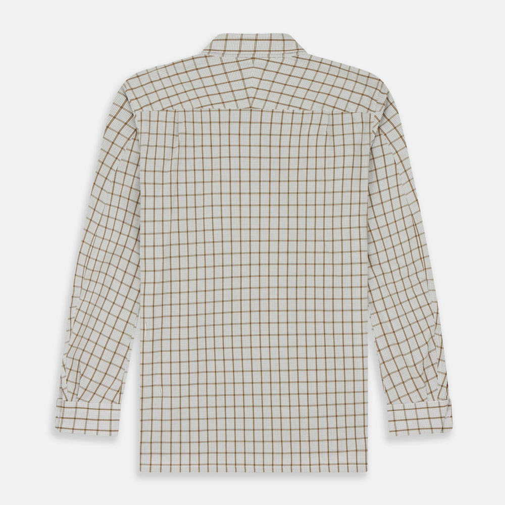 Brown Graph Overlay Check Piccadilly Shirt