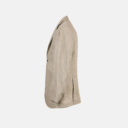 Riviera Sand Oversized Blazer in Linen Image 2