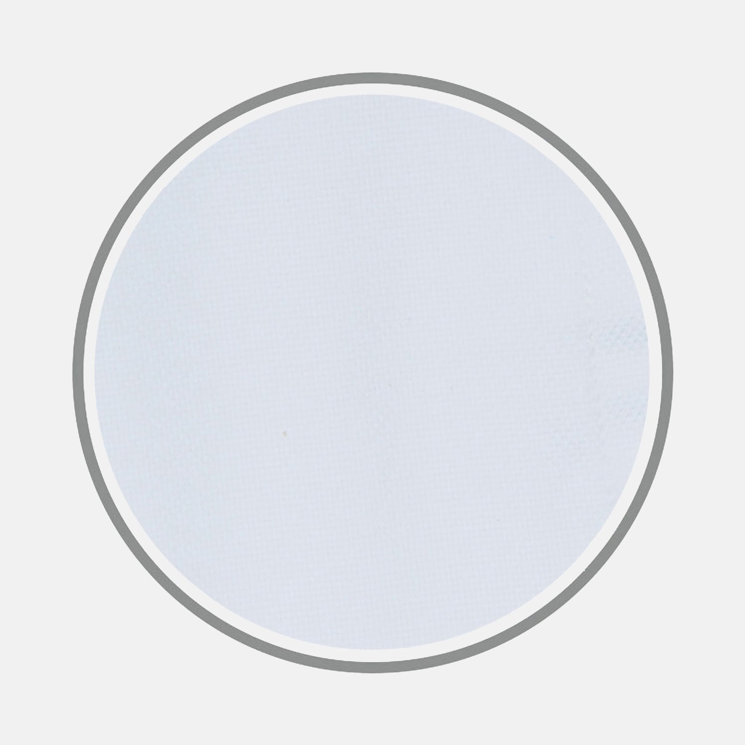 View 1 of product A close-up of BESPOKE FABRIC 0015 01 by Turnbull & Asser—a plain white textured surface, seen through a gray-outlined circular frame against a light gray background, evoking fine custom shirt fabric.