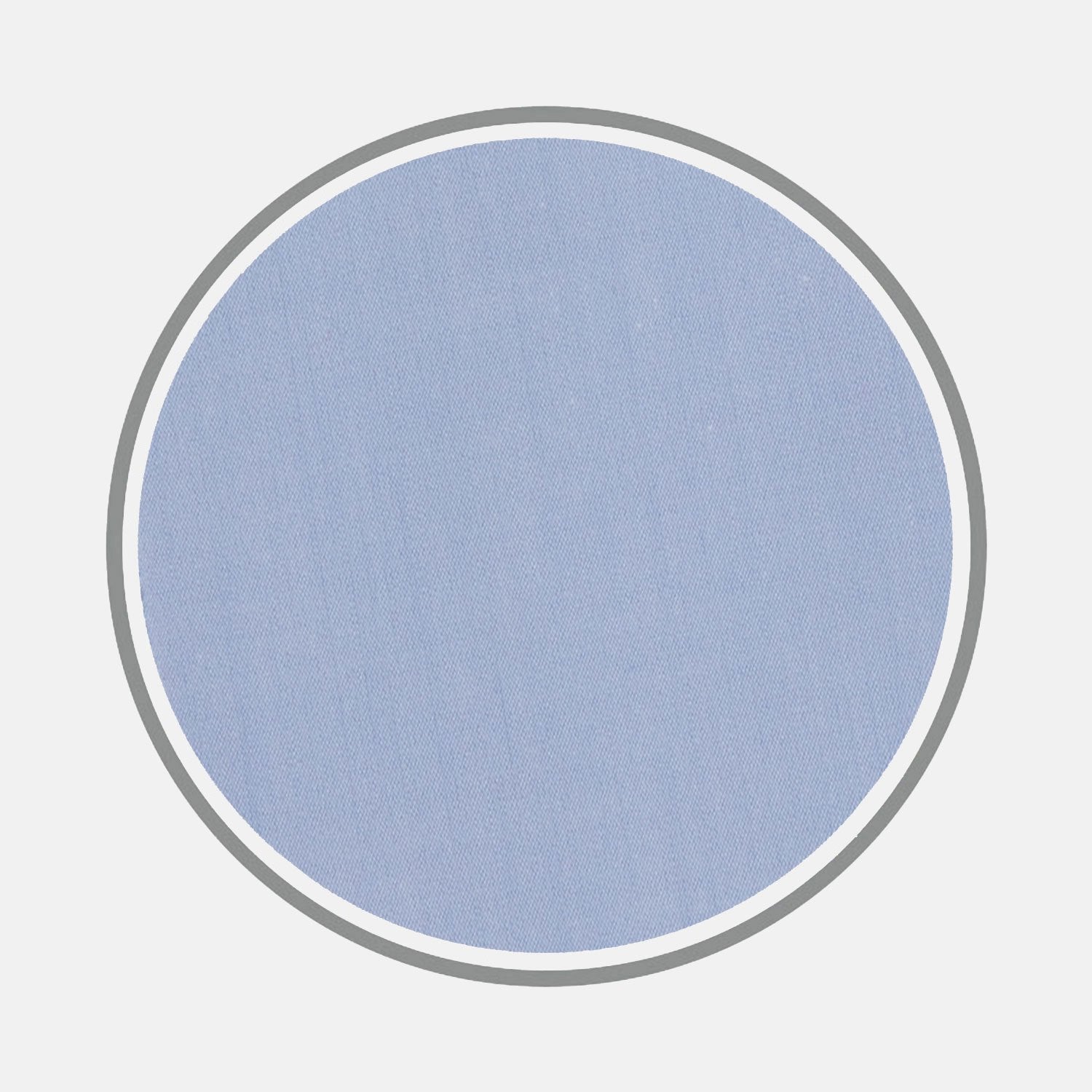 View 1 of product A circular swatch of BESPOKE FABRIC 0024 07 by Turnbull & Asser in light blue with a soft texture, framed by a gray ring, suggests refined quality for custom shirts on a white background.