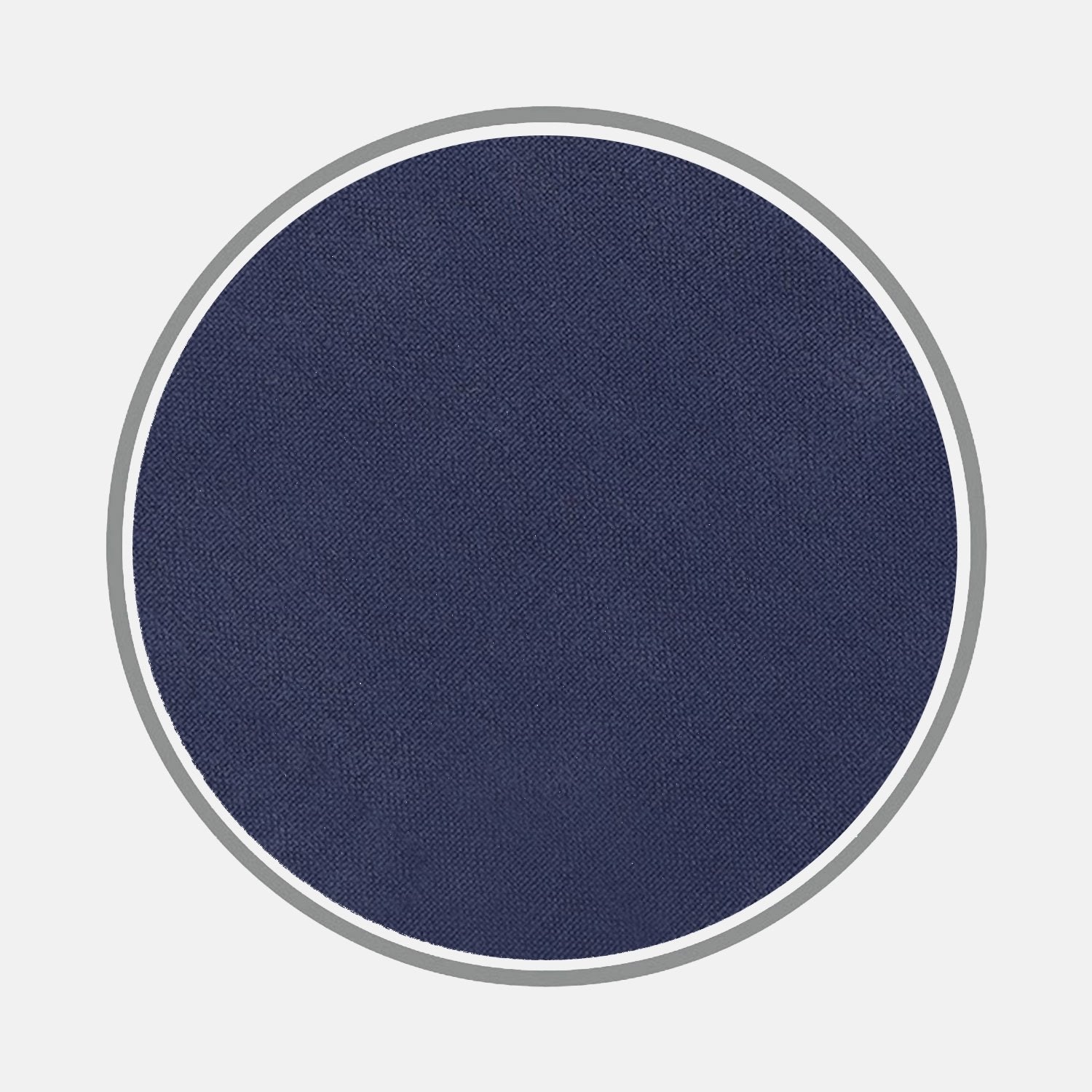 View 1 of product A close-up of BESPOKE FABRIC 0033 07 by Turnbull & Asser shows a dark navy blue swatch with a gray and white border on a white background—ideal for custom shirts or unique monogram designs.