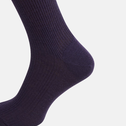 Dark Purple Mid-Length Merino Socks Image 3
