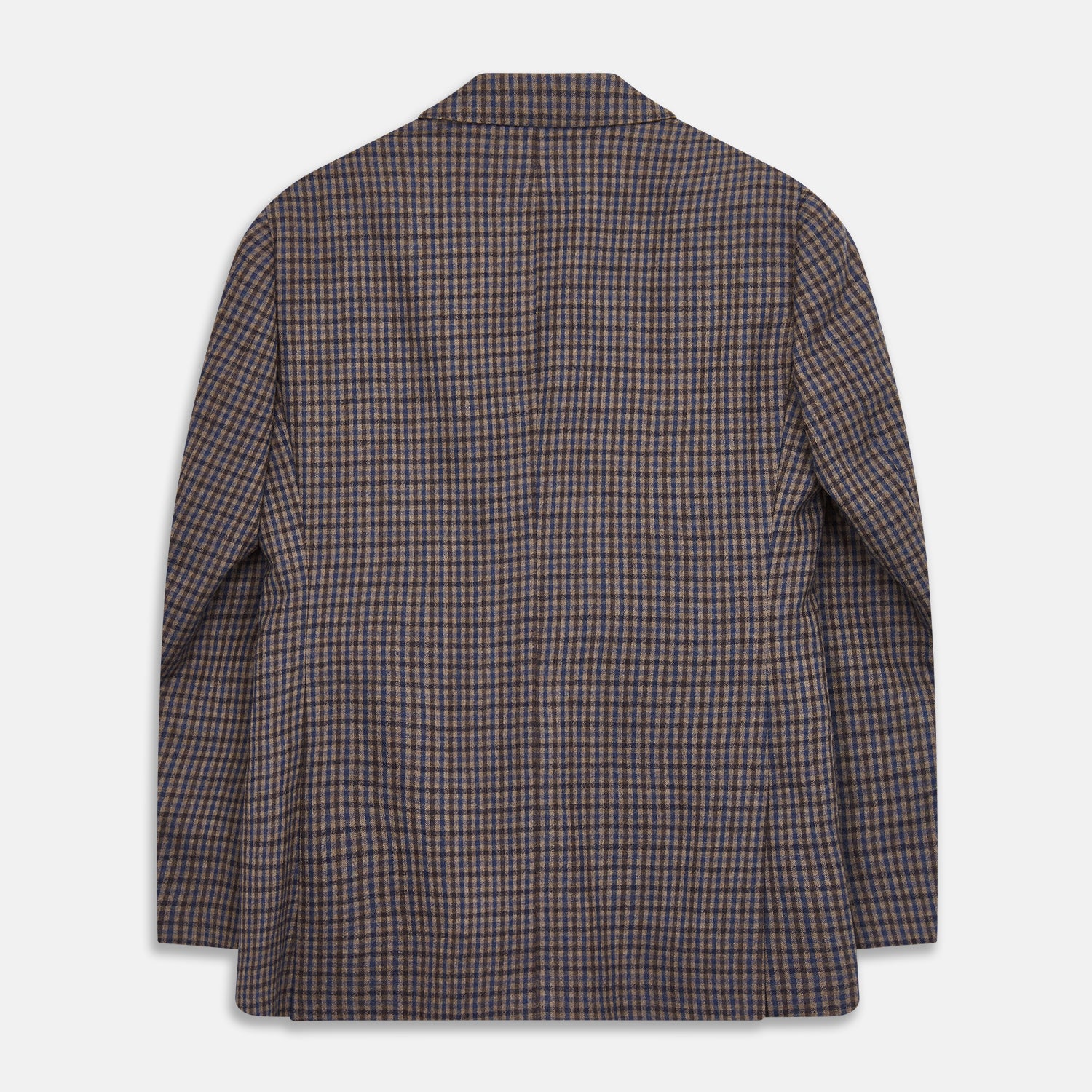 Image 5 of product Brown & Blue Check Merino Barrington Blazer