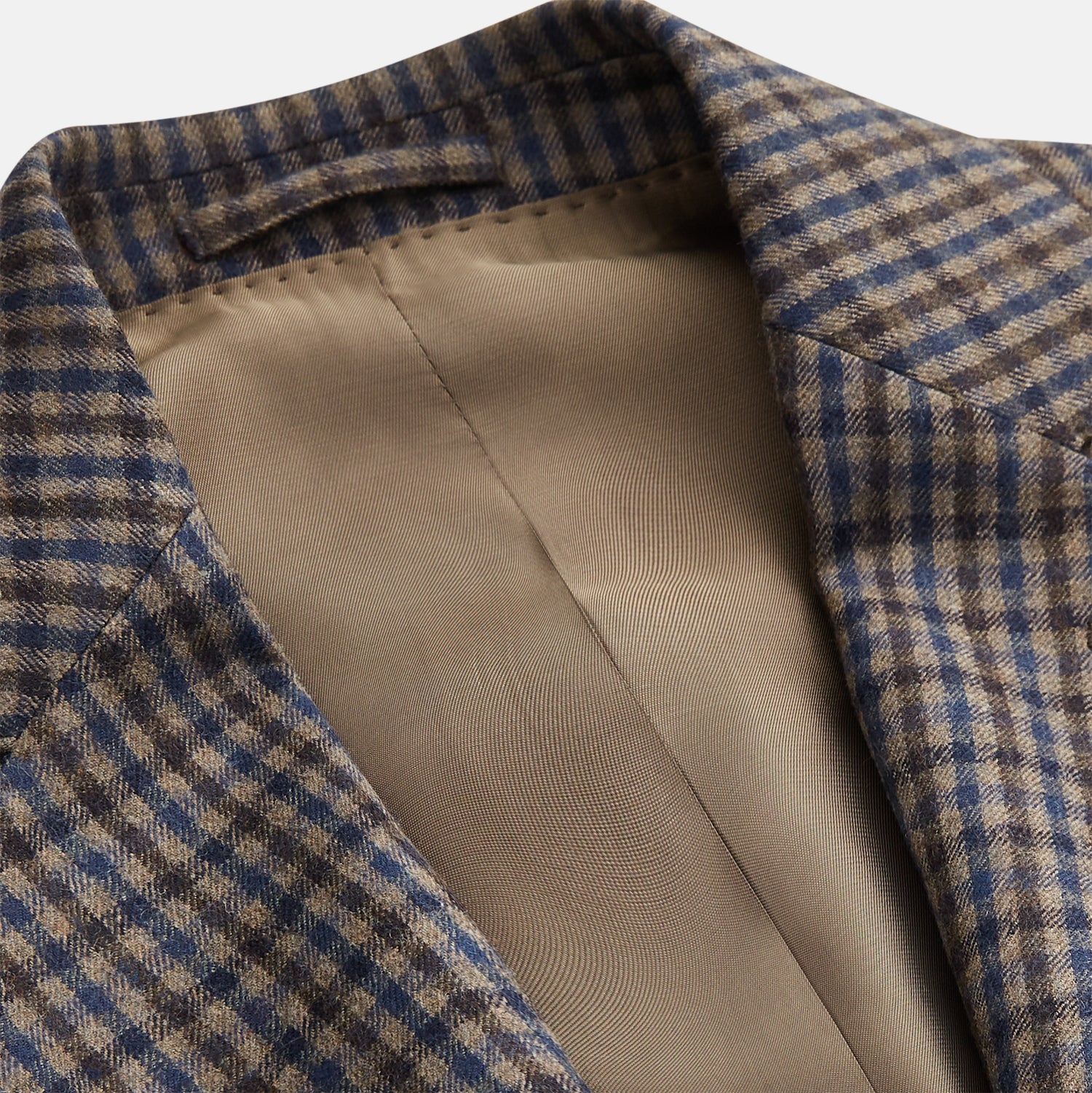 Image 3 of product Brown & Blue Check Merino Barrington Blazer