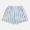View 1 of product Blue and orange multi-stripe cotton boxer shorts with an elastic waistband, displayed flat on a white background—crafted in the classic style of Turnbull & Asser UK.