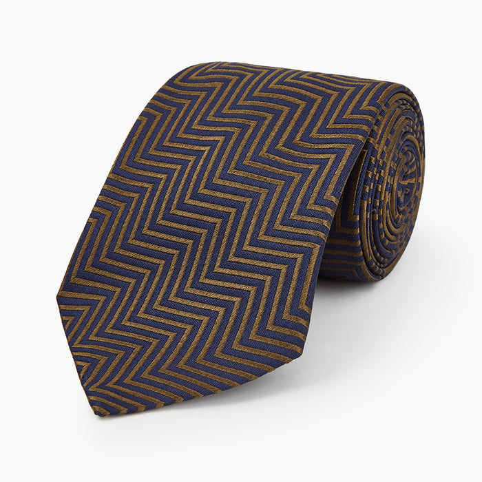The World Is Not Enough Zig Zag Silk Tie As Seen on James Bond Image 5