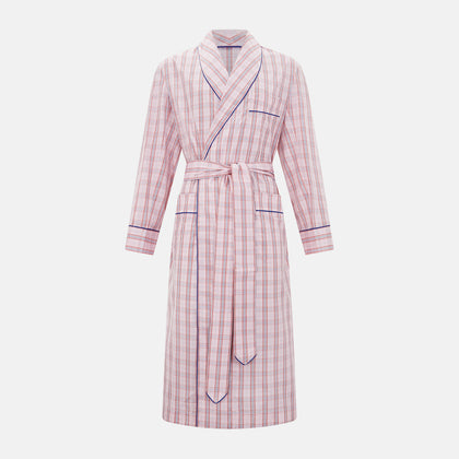 Pink Check Cotton Gown