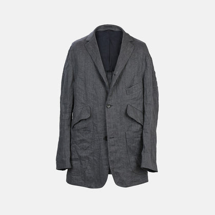 Riviera Ash Oversized Blazer in Linen