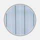 A close-up of Turnbull & Asser's BESPOKE FABRIC 1143 39—light blue with white and dark gray pinstripes—shown in a circular frame on white, ideal for custom shirts with refined monogram styles.