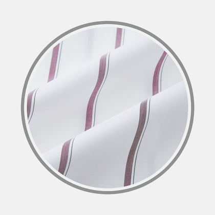 Wine Track Stripe Fabric