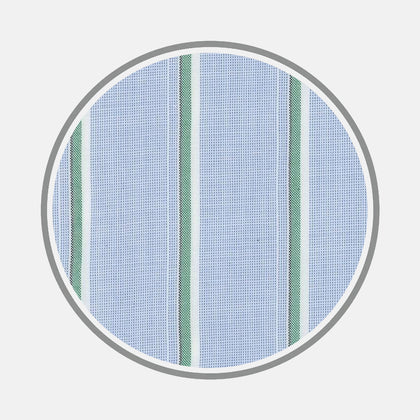 Blue and Green Multi Stripe Fabric