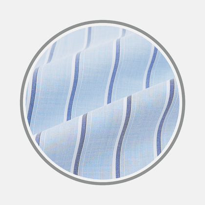 Blue and Navy Multi Stripe Fabric