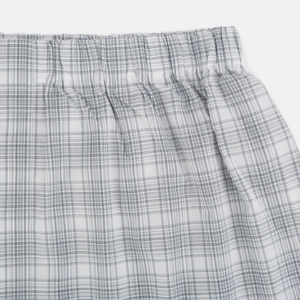 Grey checked boxer in cotton Image 1