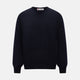 The Turnbull & Asser UK Black long-sleeve V-neck jumper in cashmere is displayed against a white background.