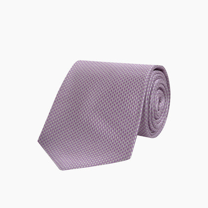 Lilac Houndstooth Silk Tie Image 4