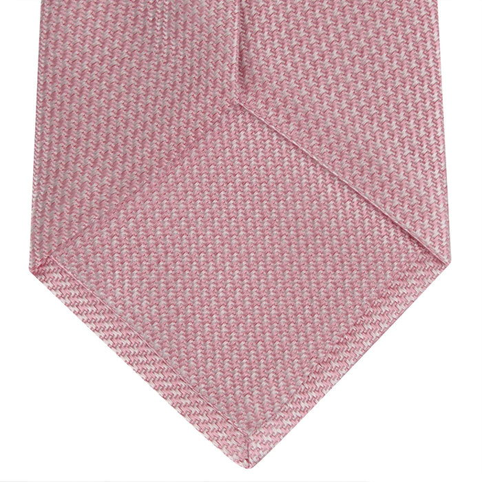 Pink Houndstooth Silk Tie Image 3