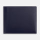 A Navy Blue Leather Wallet by Turnbull & Asser UK is displayed against a plain white background. This everyday accessory features a sleek, minimalist design with visible edge stitching and carefully arranged card slots inside.