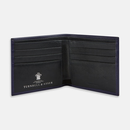 Navy Blue Leather Wallet Image 1