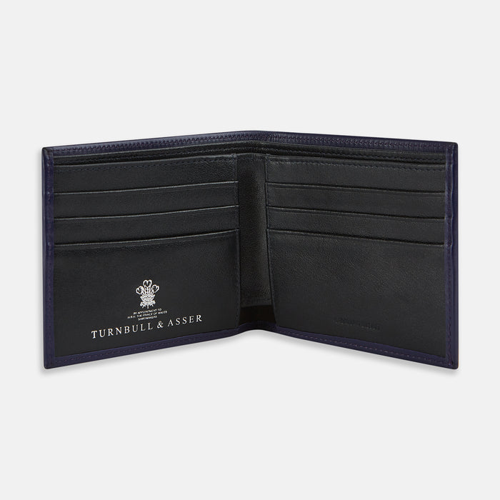 Navy Blue Leather Wallet Image 1