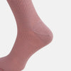 View 4 of product A single Rose Mid-Length Merino Sock by Turnbull & Asser is shown upright on a plain white background, highlighting its ribbed texture and fitted toe and heel.