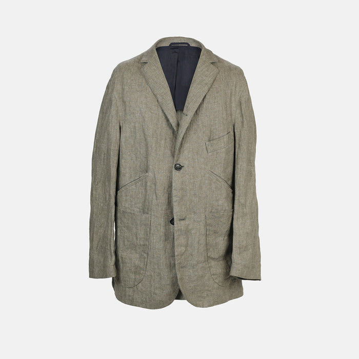 RIVIERA OVERSIZED LINEN BLAZER OLIVE