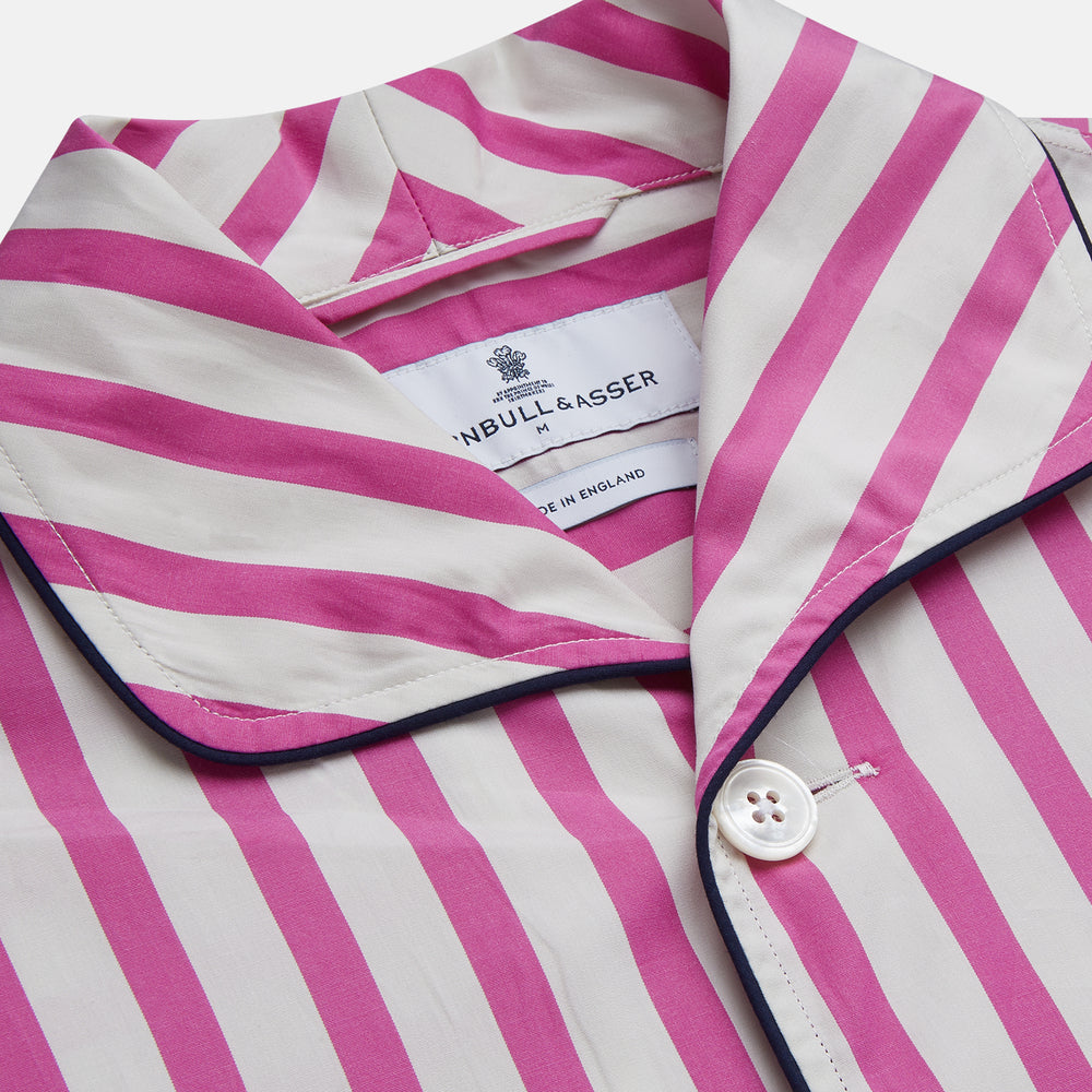 Pink Candy Stripe Cotton Traditional Pyjamas
