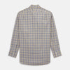 View 5 of product The Yellow Multi Check Regular Fit Shirt by Turnbull & Asser features a T&A collar and 3 button cuffs, showcased flat on a white background.