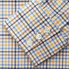 View 3 of product The Yellow Multi Check Regular Fit Shirt by Turnbull & Asser features a T&A collar and 3 button cuffs, showcased flat on a white background.