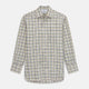 Green Multi Check Regular Fit Shirt with T&A Collar and 3 Button Cuffs