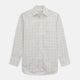 Brown Multi Check Regular Fit Cotton-Cashmere Shirt with T&A Collar and 3 Button Cuffs
