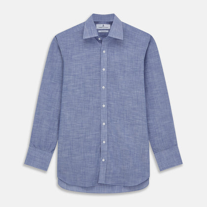 Blue Chambray Cotton Regular Fit Mayfair Shirt