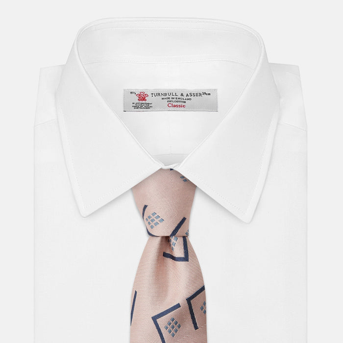 Pink Graphic Deco Silk Tie Image 2