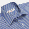 Navy Rich Check Shirt with T&A Collar and 3-Button Cuffs