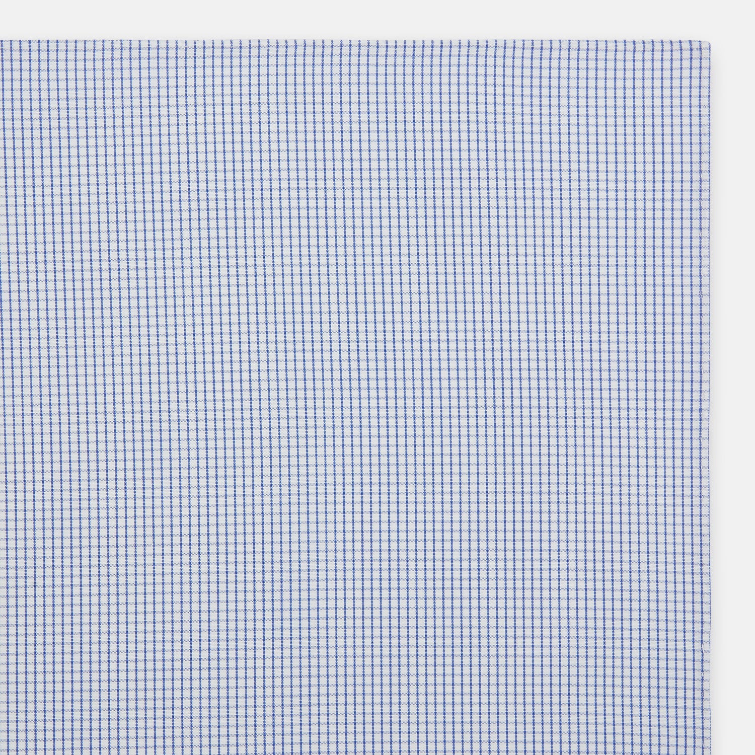 Image 2 of product Hand Rolled Blue Graph Check Handkerchief