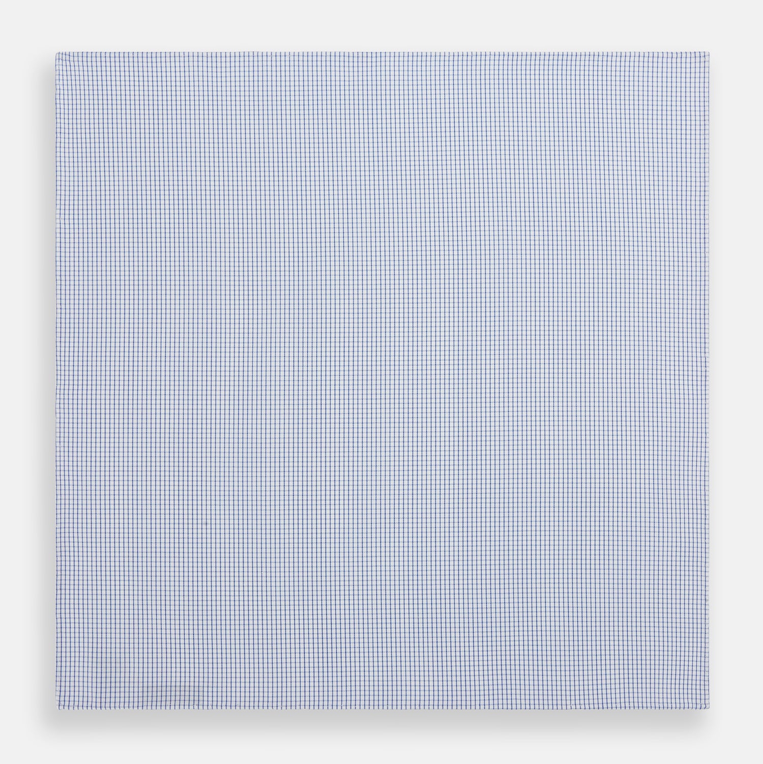 Image 3 of product Hand Rolled Blue Graph Check Handkerchief