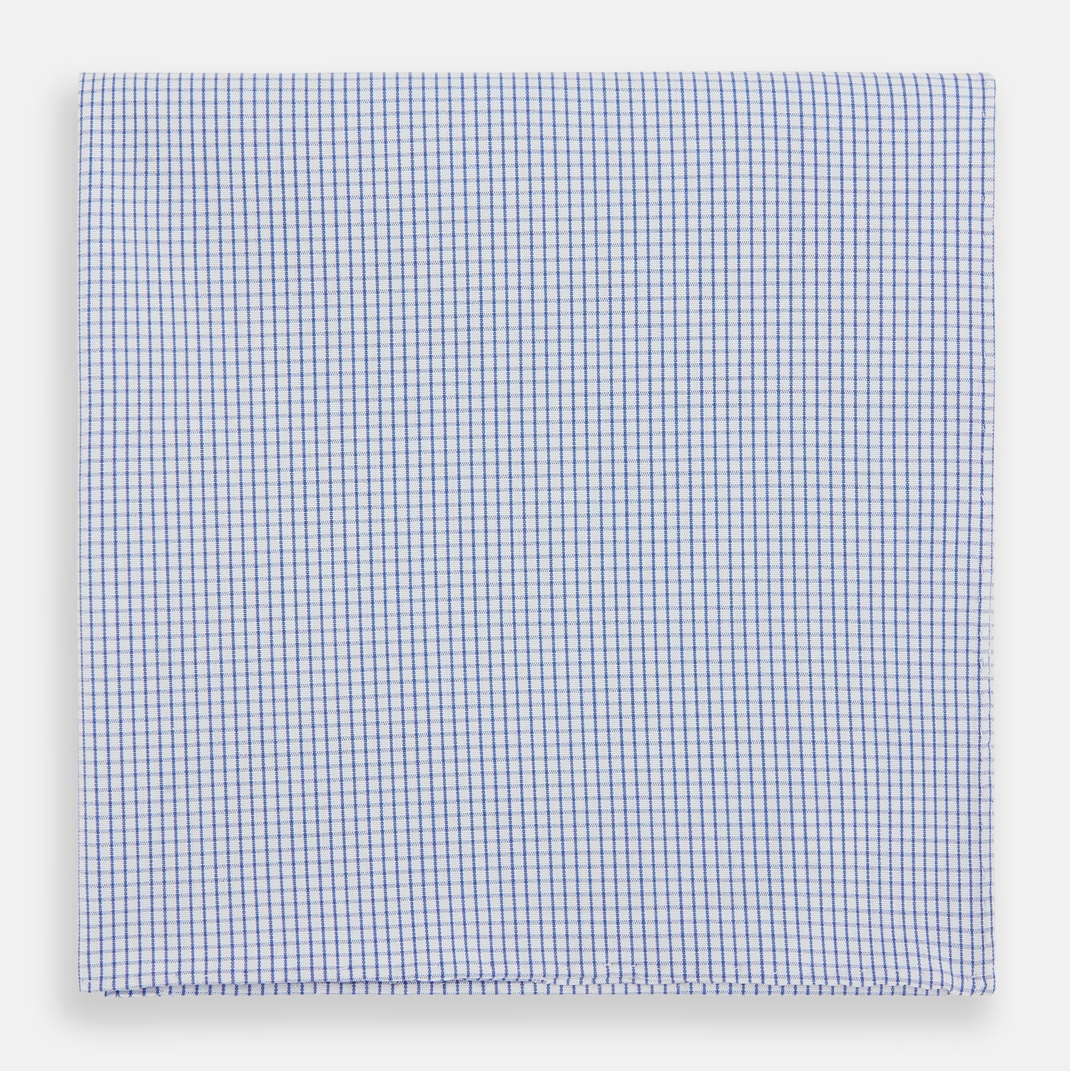 Image 1 of product Hand Rolled Blue Graph Check Handkerchief