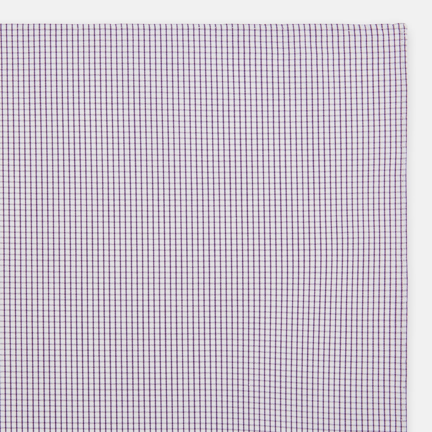 Image 2 of product Hand Rolled Purple Graph Check Handkerchief