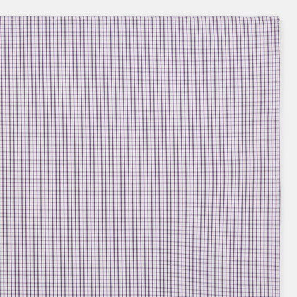 Hand Rolled Purple Graph Check Handkerchief