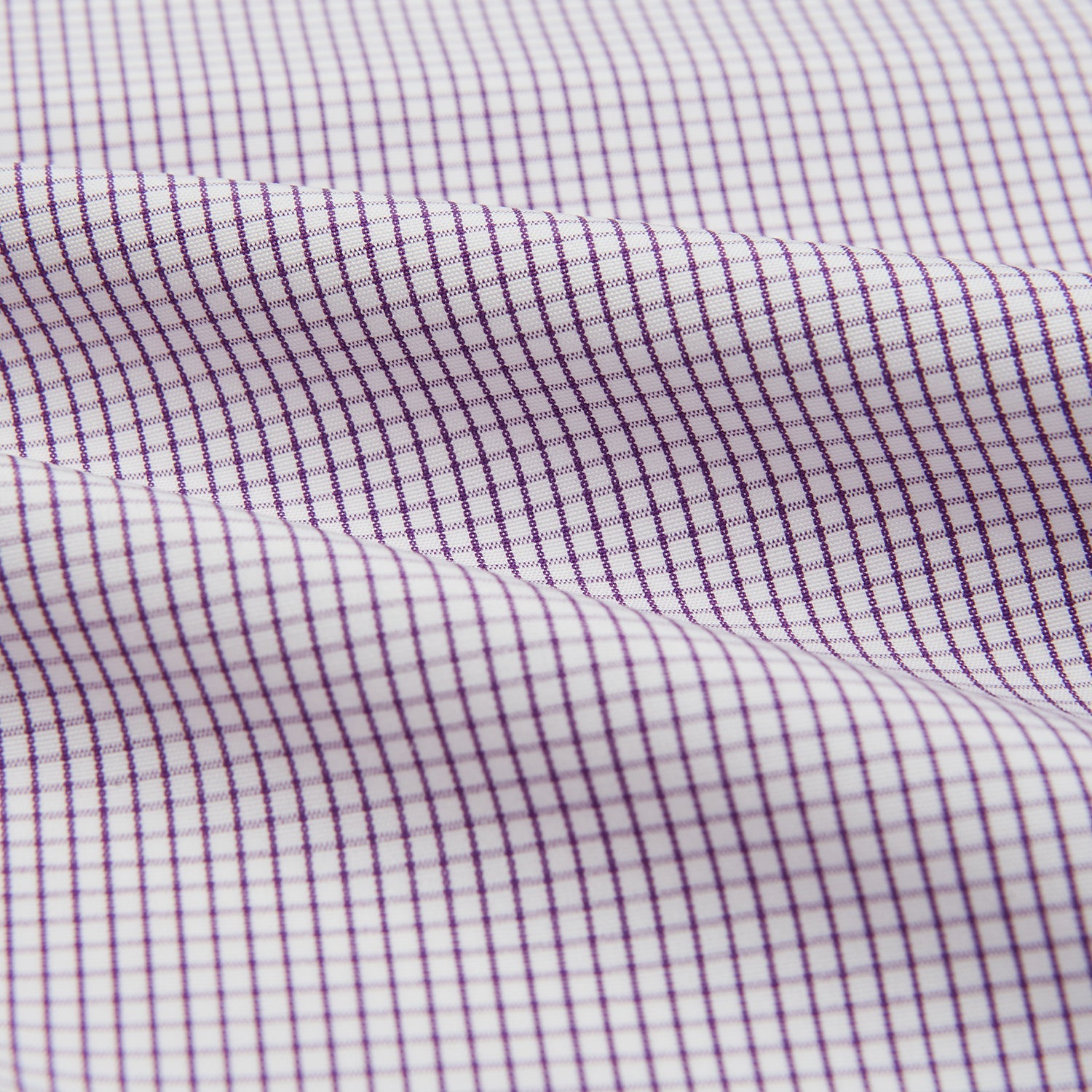 Image 4 of product Hand Rolled Purple Graph Check Handkerchief