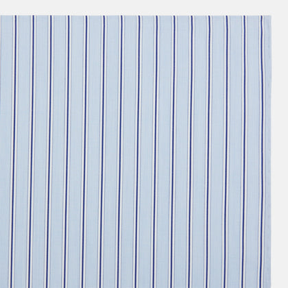Hand Rolled Blue Multi Stripe Handkerchief
