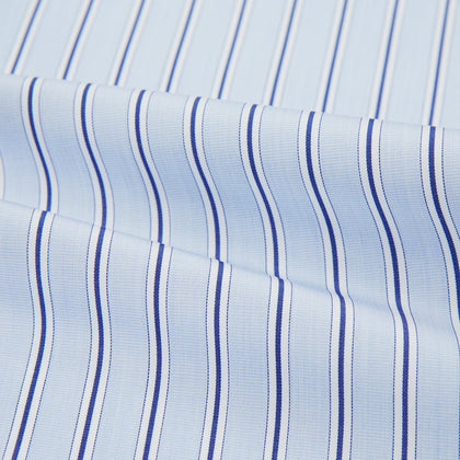 Hand Rolled Blue Multi Stripe Handkerchief Image 3