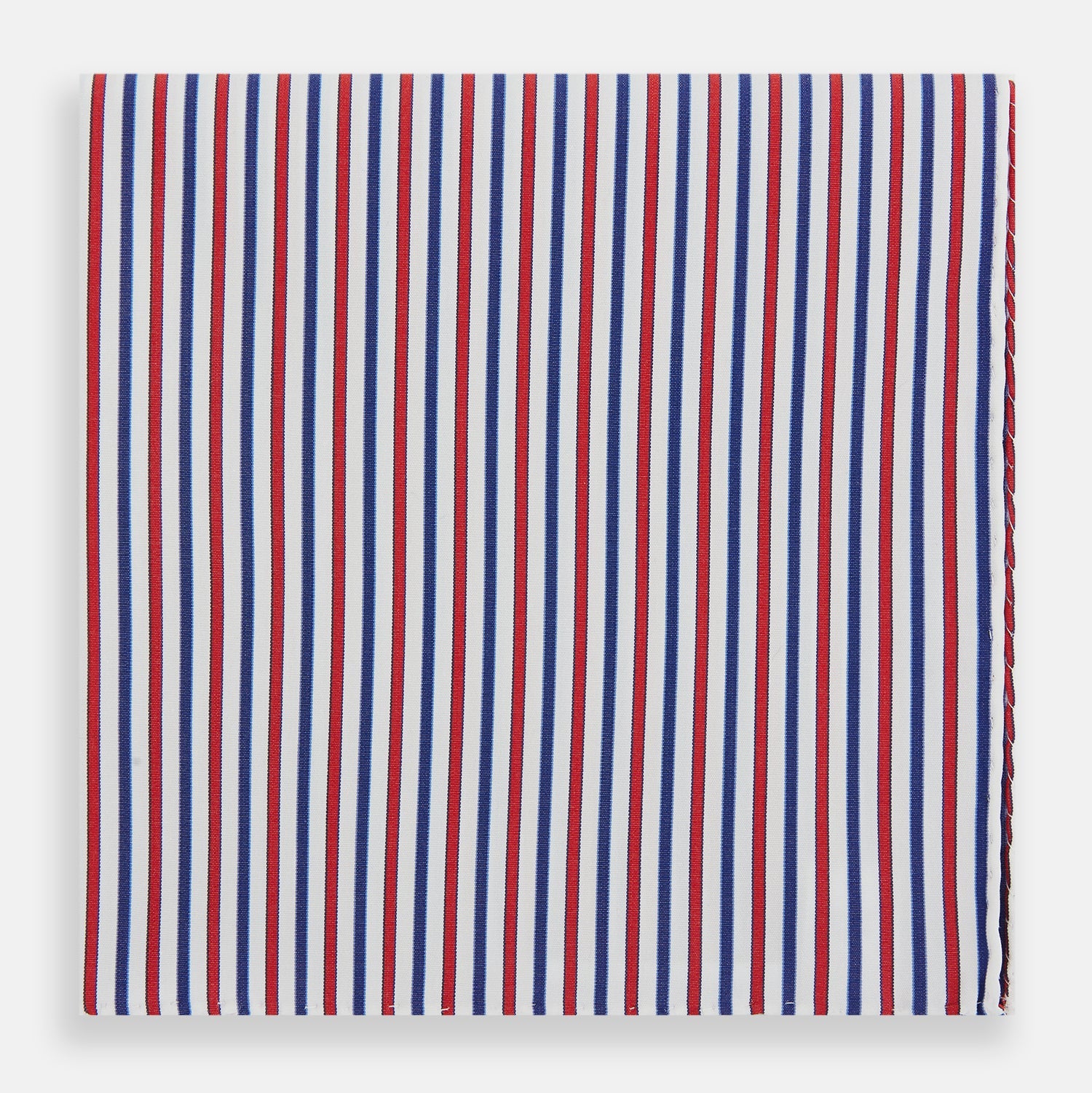 Image 1 of product Hand Rolled Red and Blue Track Stripe Handkerchief