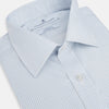 Blue and White Pencil Stripe Cashmerello Mayfair Shirt