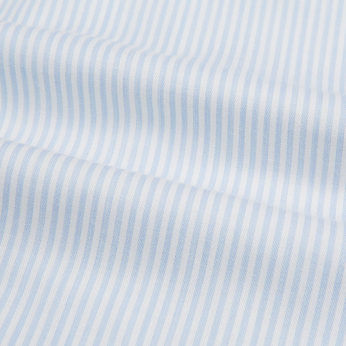 Blue and White Pencil Stripe Cashmerello Mayfair Shirt Image 4