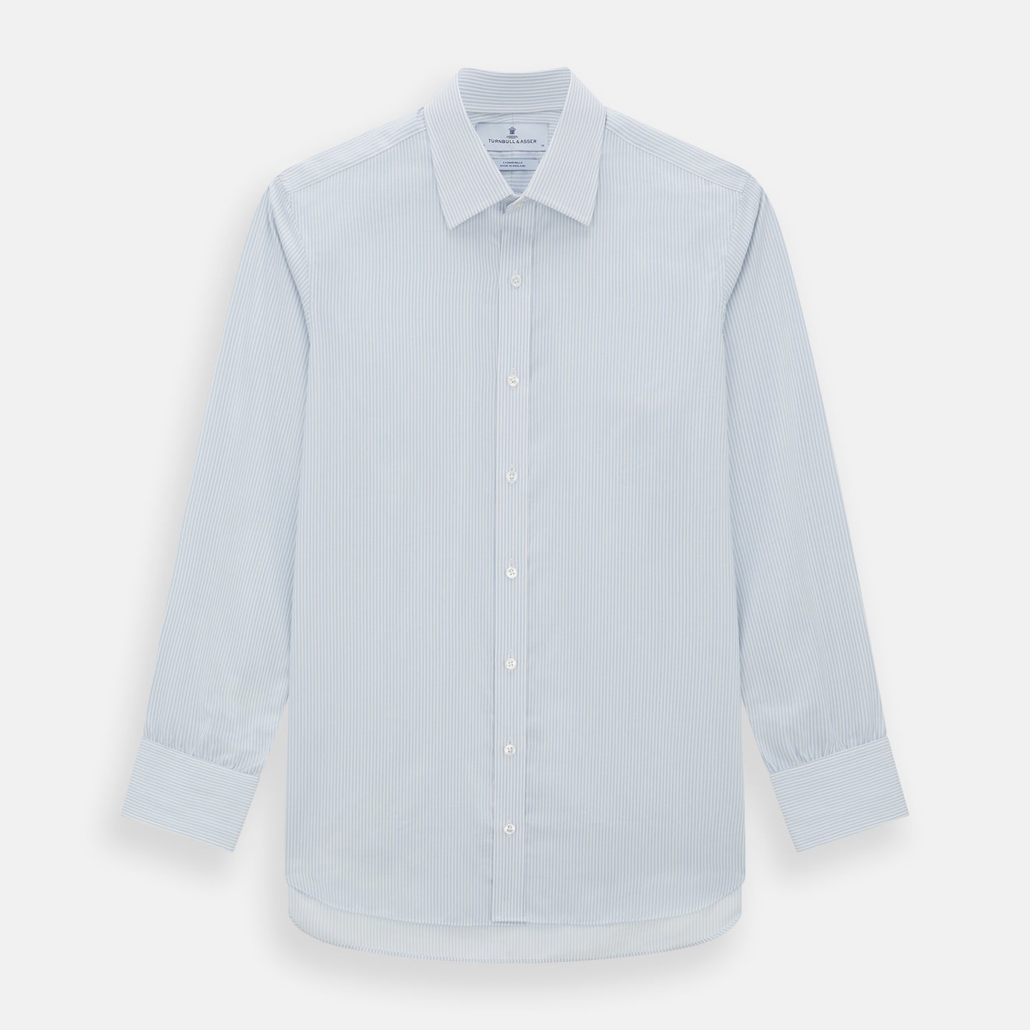 Blue and White Pencil Stripe Cashmerello Mayfair Shirt – Turnbull & Asser