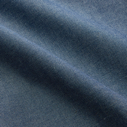 Blue Chambray Weekend Fit Nevis Cotton Shirt With Dorset Collar And 1-Button Cuffs Image 3