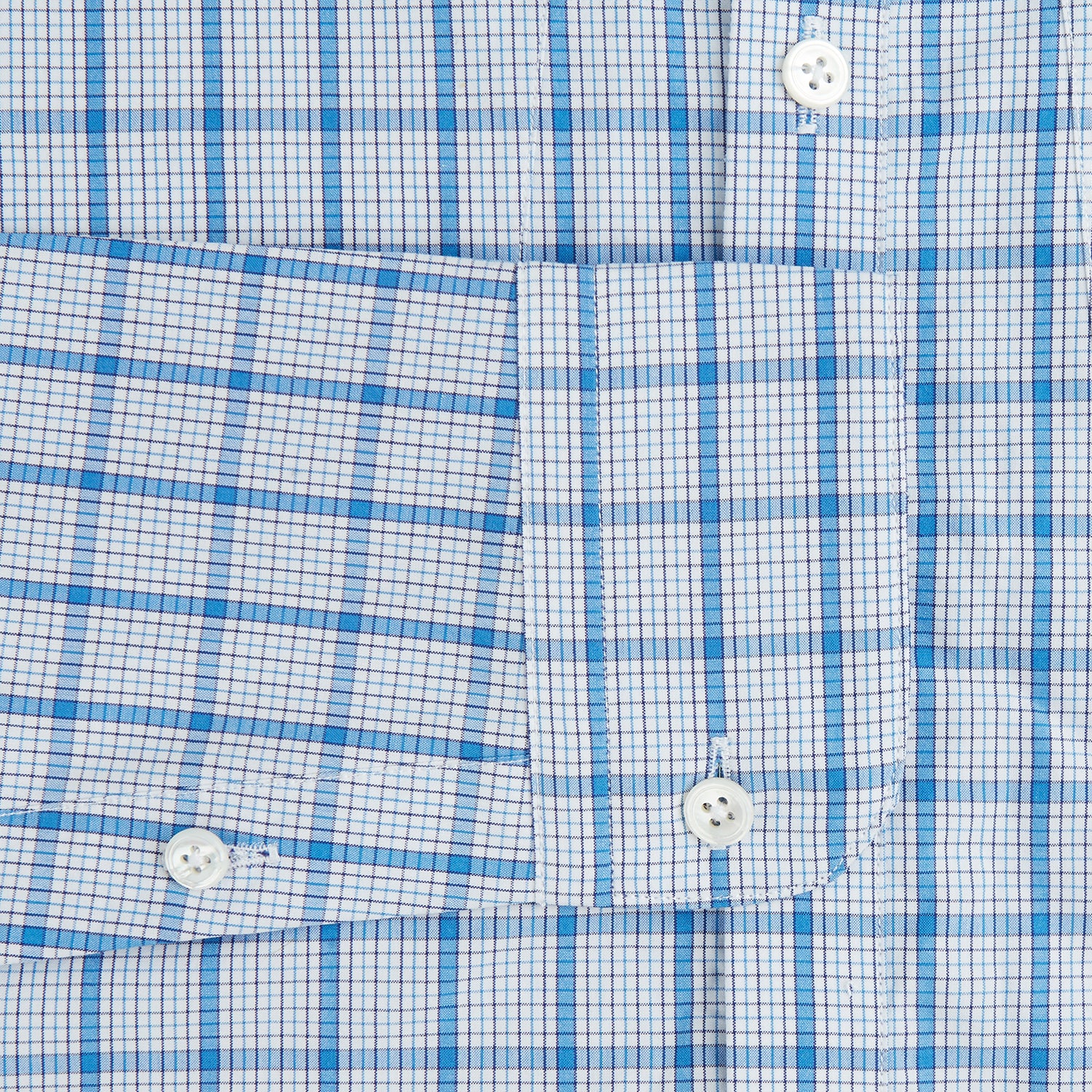 Blue Graph Overlay Check Piccadilly Shirt