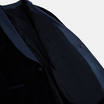 Casino Royale Midnight Blue Tuxedo Jacket in Cotton Velvet Image 4