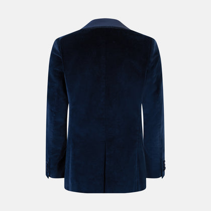 Casino Royale Midnight Blue Tuxedo Jacket in Cotton Velvet Image 8