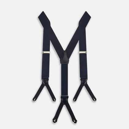 Casino Royale Midnight Blue Braces in Silk